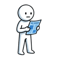 チラシを見る人のイメージ